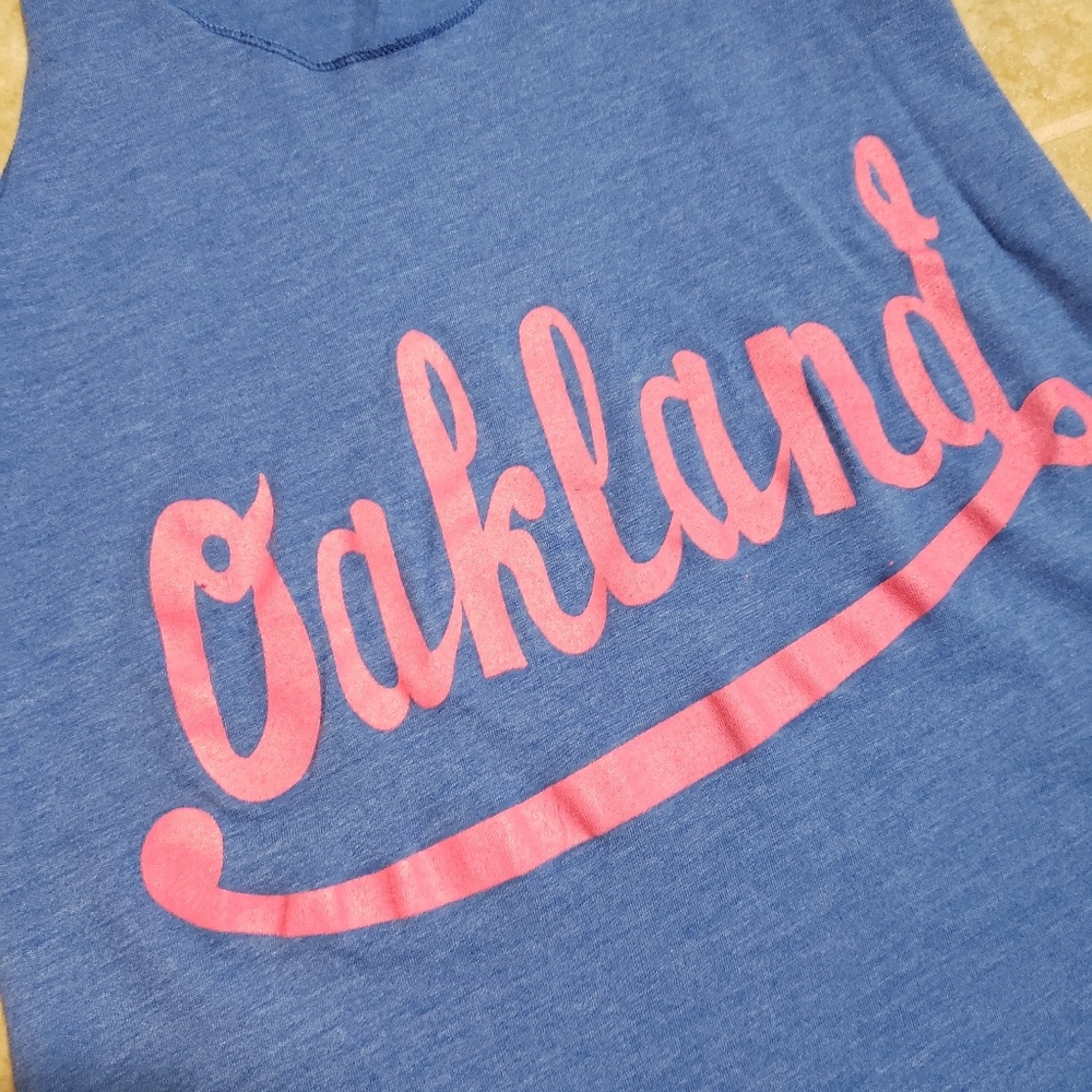 American Apparel Oakland Tank Top Women's Size Small Blue Pink - Picture 2 of 4